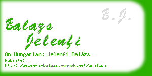 balazs jelenfi business card
